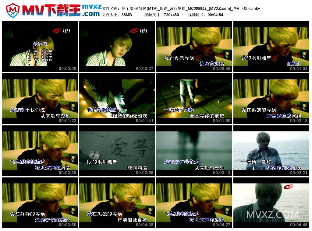 赵子皓-爱等候(MTV)_国语_流行歌曲_MC305852